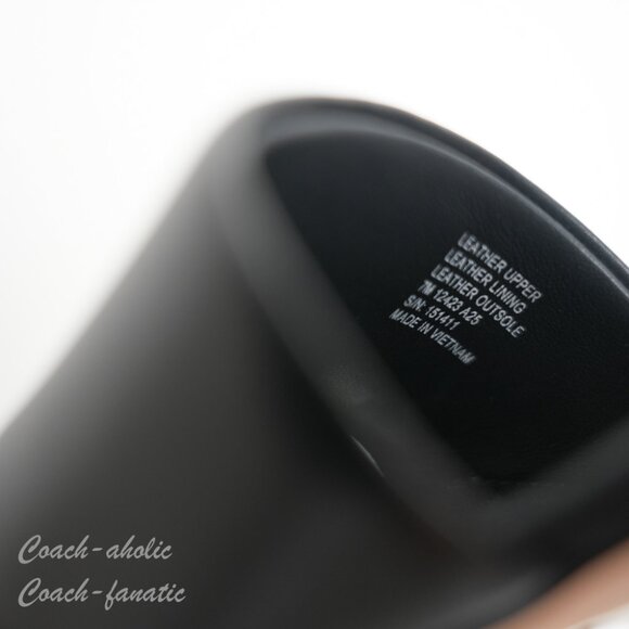 NIB Tory Burch Everly Anatomic Lug Nappa Leather Slide Sandal in Black - Picture 9 of 10